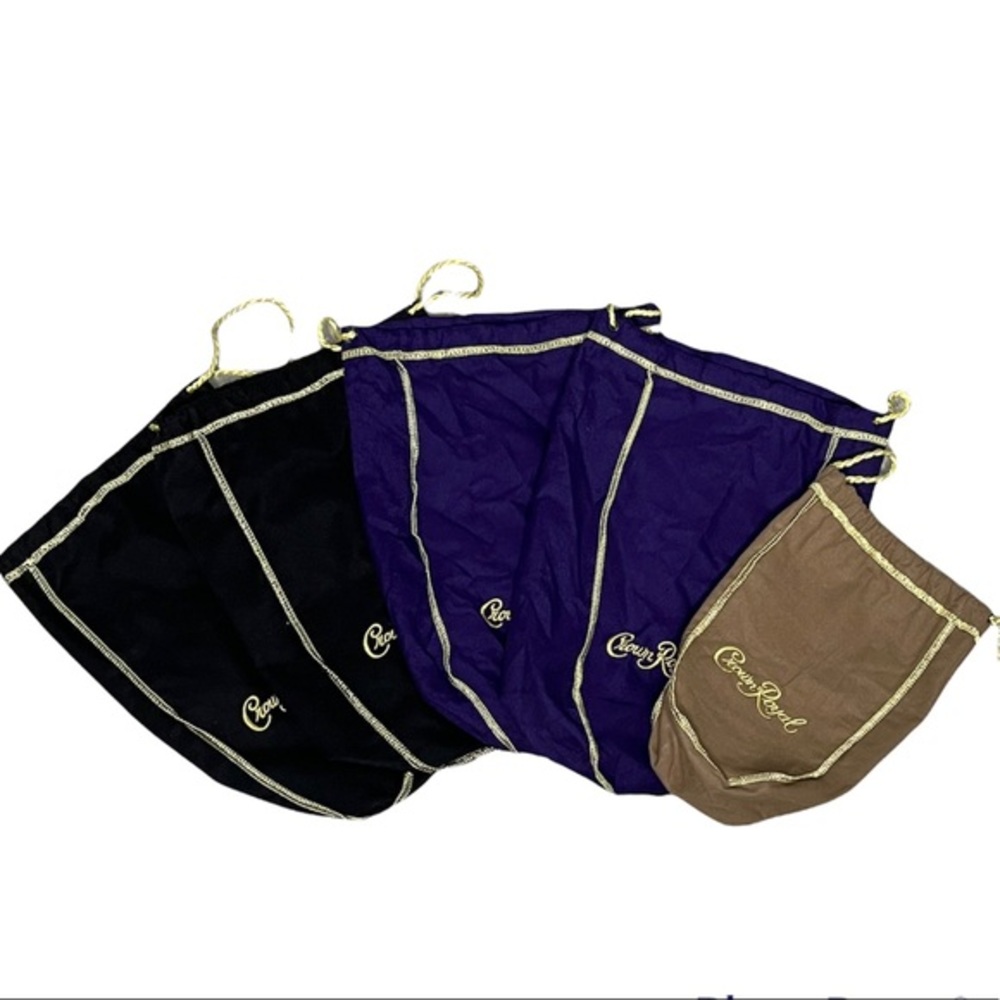 Bundle of 5 Assorted Crown Royal Dust Bags